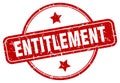 entitlement stamp. entitlement round grunge sign. Royalty Free Stock Photo