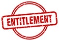 entitlement stamp. entitlement round grunge sign. Royalty Free Stock Photo
