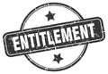 entitlement stamp. entitlement round grunge sign. Royalty Free Stock Photo