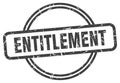 entitlement stamp. entitlement round grunge sign. Royalty Free Stock Photo