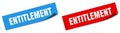 entitlement sticker. entitlement sign set. Royalty Free Stock Photo