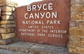Entrace sign to Bryce Canyon National Park