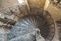 Spiral staircases in the abandoned building