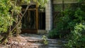 Entrance abandoned building in city Pripyat near Chernobyl nuclear power plant Royalty Free Stock Photo