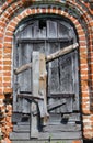 Entrance of abandoned orthodox church