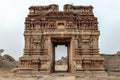 The entrance the Achyutaraya temple. The ruin of ancient temples near the village of Hampi. India