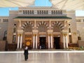 Entrance into the Al-Masjid an-Nabawi in Medina Royalty Free Stock Photo