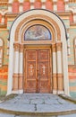 Entrance of Alexander Nevsky Cathedral (1884) in Lodz, Poland Royalty Free Stock Photo