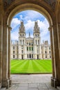Entrance All Souls College Oxford, a constituent college of the University of Oxford in England,