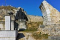 Entrance of Ancient amphitheater in the archeological area of Philippi, Greece Royalty Free Stock Photo