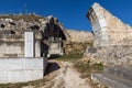 Entrance of Ancient amphitheater in the archeological area of Philippi, Greece Royalty Free Stock Photo