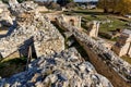 Entrance of Ancient amphitheater in the archeological area of Philippi, Greece Royalty Free Stock Photo