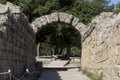 The entrance in ancient Olympia Stadium, Peloponnes, Greece Royalty Free Stock Photo