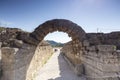 The entrance in ancient Olympia Stadium, Peloponnes, Greece