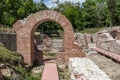 Entrance of the ancient Thermal Baths of Diocletianopolis, town of Hisarya, Bulgaria Royalty Free Stock Photo