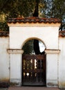 The entrance arch of San Juan Bautista Mission