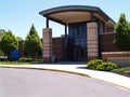 Entrance area for a modern brick building Royalty Free Stock Photo