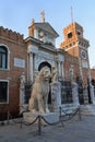 Entrance of the Arsenal in Venice, Italy Royalty Free Stock Photo