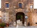 Entrance of the Baglio, courtyard in the little village of Scopello, Sicily. Italy