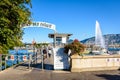 Entrance of the Bains des Paquis public baths in Geneva, Switzerland