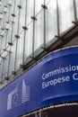 Entrance of the European Commission Building in Brussels Royalty Free Stock Photo