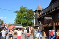 Entrance in Bran castle, home of Dracula, Brasov, Transylvania Royalty Free Stock Photo