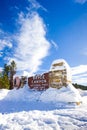 entrance, Bryce Canyon National Park in winter, Utah, USA Royalty Free Stock Photo