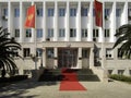 Entrance into the building of Montenegro Parliament in Podgorica, the capital of Montenegro..