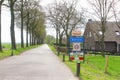 Entrance of the built up area in rural village Eemnes, Netherlands Royalty Free Stock Photo