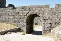 Entrance in bulwark of castle in Monsanto, Portugal Royalty Free Stock Photo