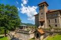 Entrance of Cantacuzino Castle, Busteni, Prahova, Romania, Europe