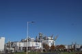 Entrance of the Cargill plant with Tanks and pipes in the chemical industries in the Botlek Harbor in Rotterdam in the Netherlands