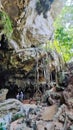 The entrance of a cave on a Mogote hill at Vinales, Cuba