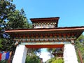 Entrance of Chimi Lhakhang, Bhutan Royalty Free Stock Photo