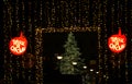 Entrance in the Christmas Market, text written in Romanian language