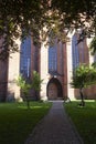 The entrance of church St. Mary in Barth in Germany