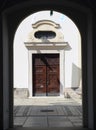 Entrance of a church Royalty Free Stock Photo