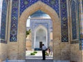 Entrance of the complex of the mausoleum of Tamerlane to Samarkand in Uzbekistan.