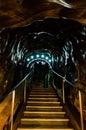 Entrance corridor in the salt mine Turd, Cluj, Romania