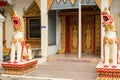 Entrance of Doi Suthep Temple protected by two statues of dragon