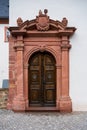 Entrance door of the abbey church, Eberbach Abbey