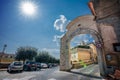 Entrance door in the ancient area of Montalto di Castro Italy