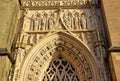 The Entrance Door of Cathedral of Notre Dame of Lausanne , Switzerland Royalty Free Stock Photo