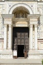 Entrance door of Certosa at Pavia medieval church and monastery Royalty Free Stock Photo