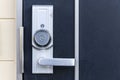 Entrance door handle close up Royalty Free Stock Photo