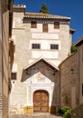 An entrance door of the Monastery of Santa Isabel la Real de Granada founded by Catholic Monarchs May 15, 1501. Royalty Free Stock Photo