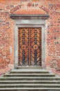 Entrance door in old castle Royalty Free Stock Photo