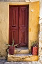 The entrance door of an old house in Athens, Greece Royalty Free Stock Photo