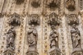 Entrance door of Sevilla Cathedral. Sevilla, Spain Royalty Free Stock Photo