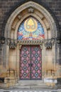 Entrance door of St. Peter and Paul church Royalty Free Stock Photo